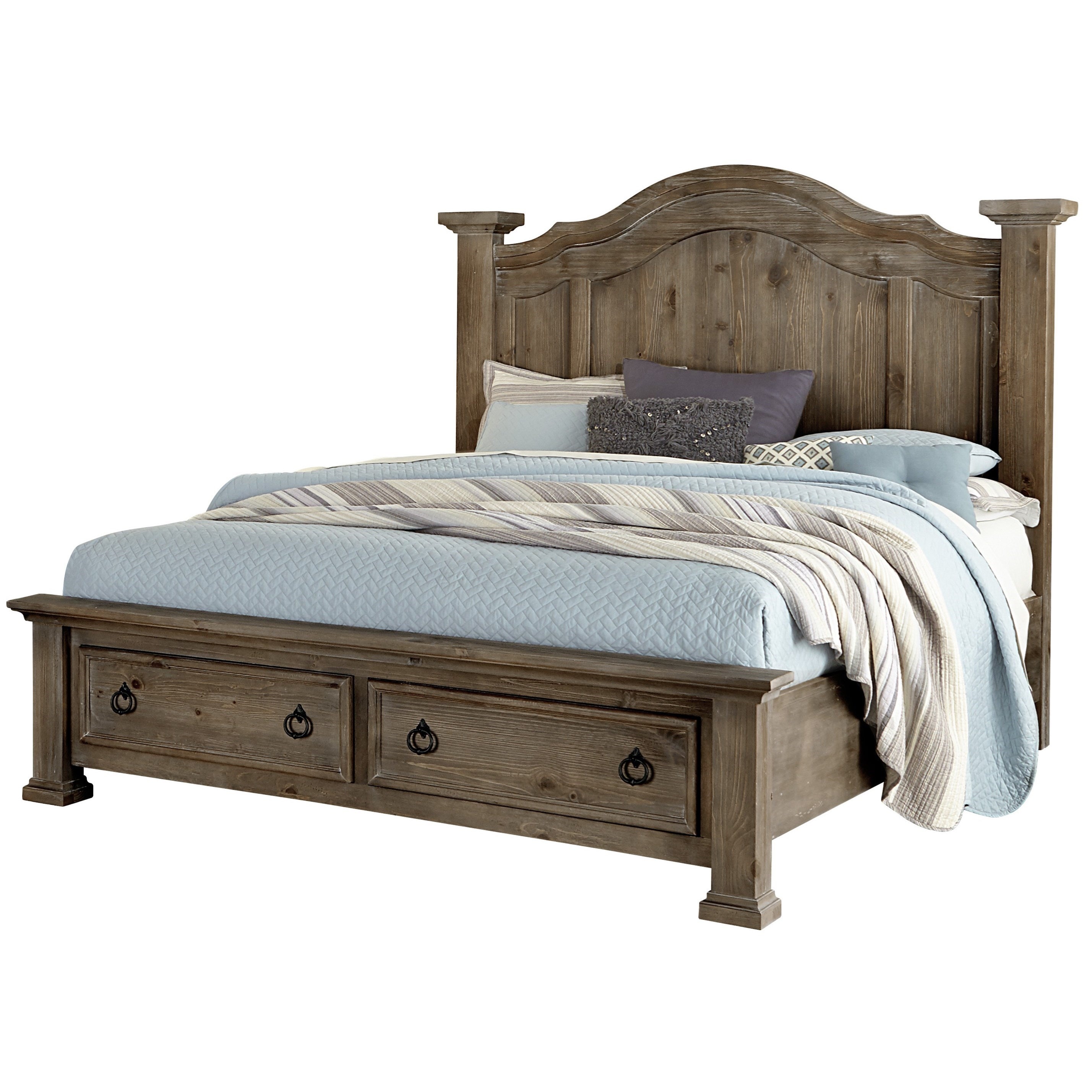 rustic platform beds with storage farmhouse rustic vaughan bassett rustic hills king poster bed with storage footboard rustic platform beds with storage farmhouse rustic vaughan bassett rustic hills king poster bed with storage footboard